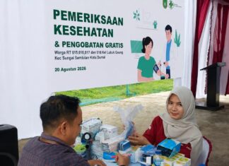 Apical Gelar Pemeriksaan Kesehatan dan Pengobatan Gratis bagi Warga Lubuk Gaung